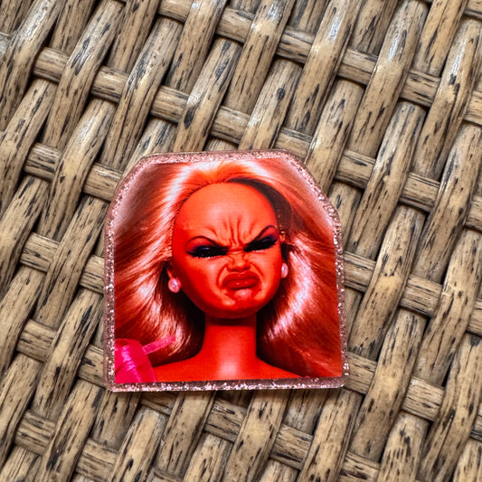 Acrylic Flatback Craft Embellishment - Barbie Dirty Look