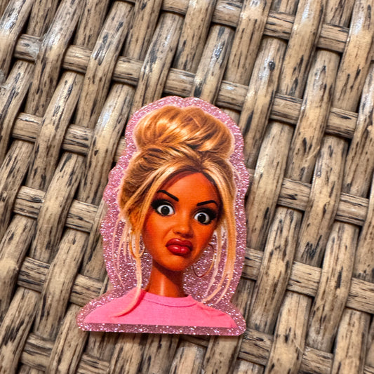 Acrylic Flatback Craft Embellishment - Barbie Dirty Look
