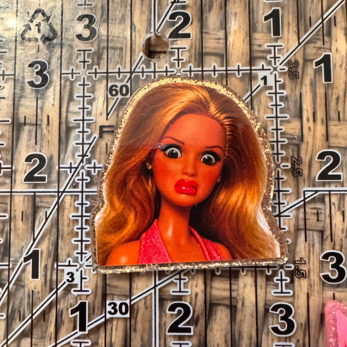 Acrylic Flatback Craft Embellishment - Barbie Dirty Look