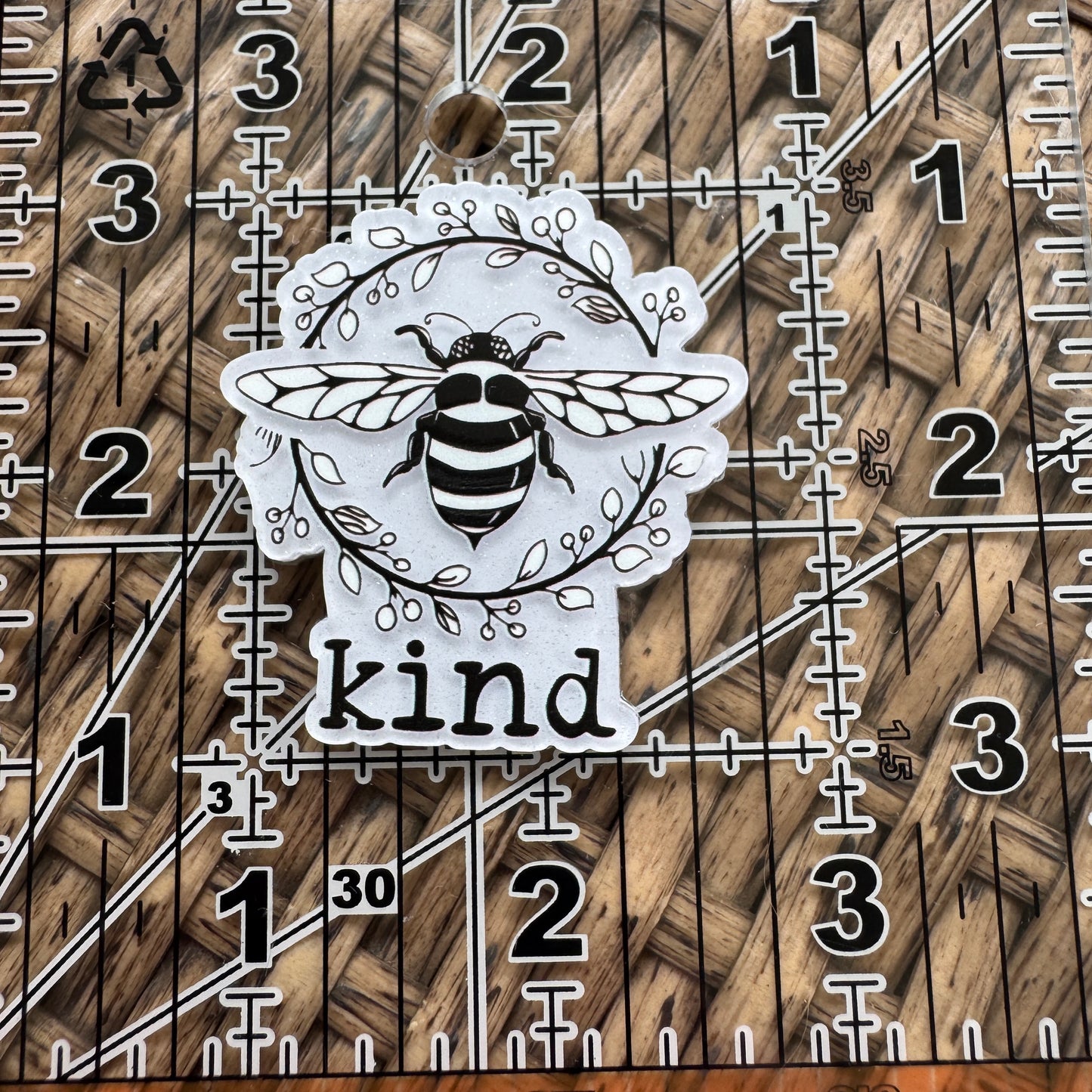 Be Kind, Glitter Flatback,  Planar, Cabochon, Single Pc