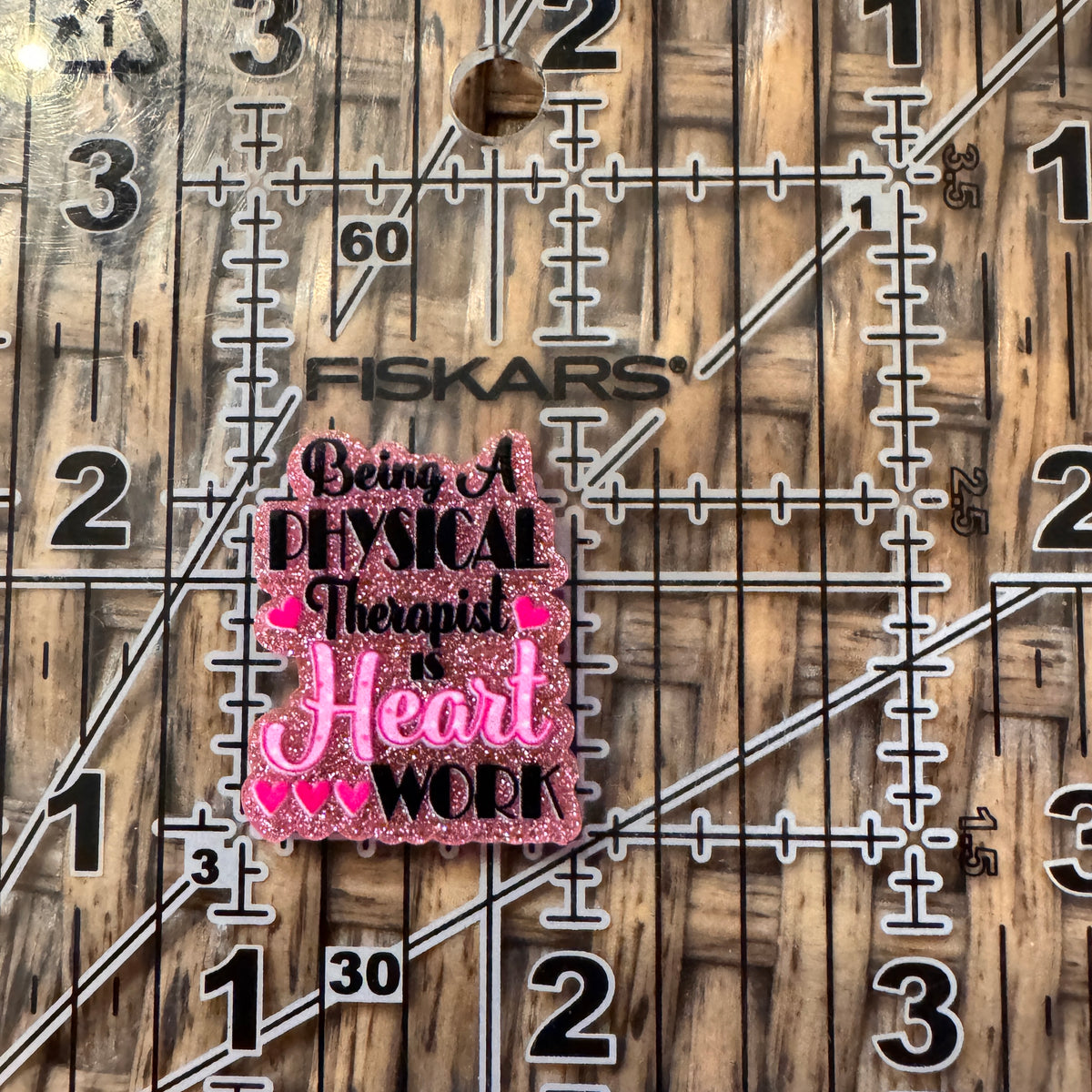 MINI Acrylic Flatback Craft Embellishment - Mini Physical Therapy
