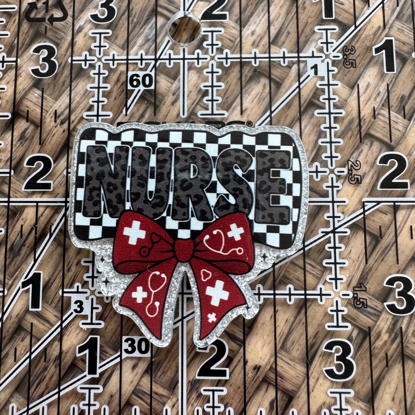 Nurse, Medical, Glitter Flatback,  Planar, Cabochon, Single Pc