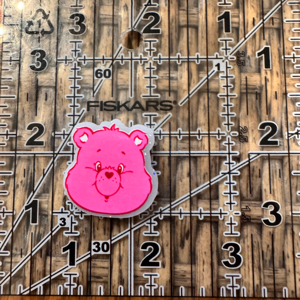 MINI Acrylic Flatback Craft Embellishment - Mini CareBear Head