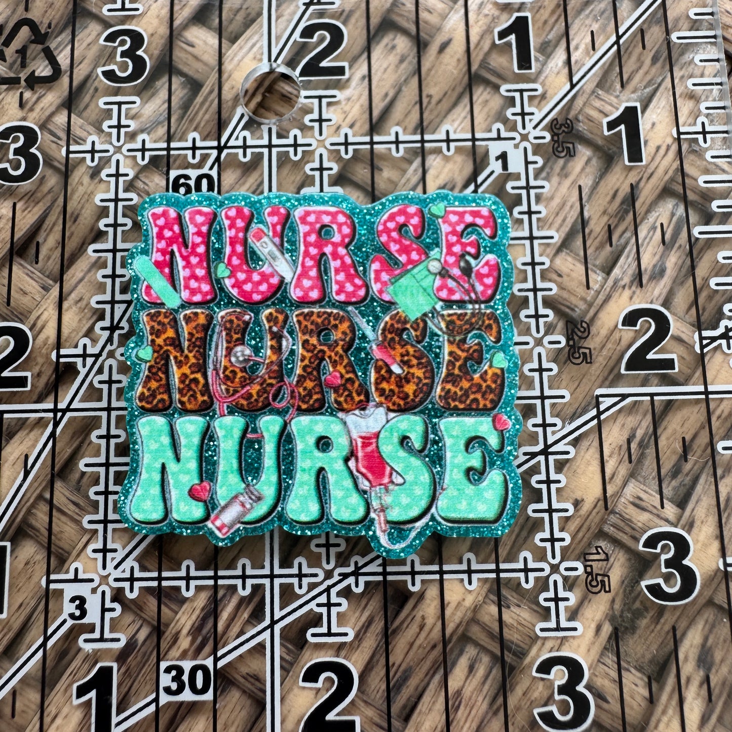 Nurse, Medical,Glitter Flatback,  Planar, Cabochon, Single Pc
