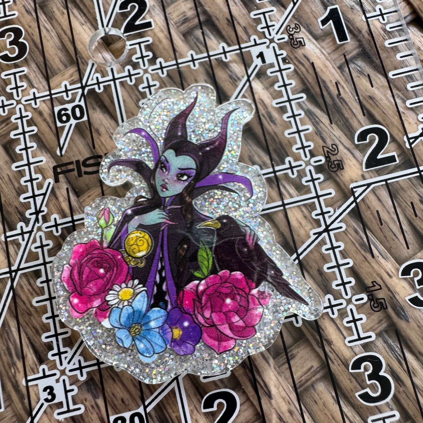 Evil Queen, Glitter Flatback,  Planar, Cabochon, Single Pc