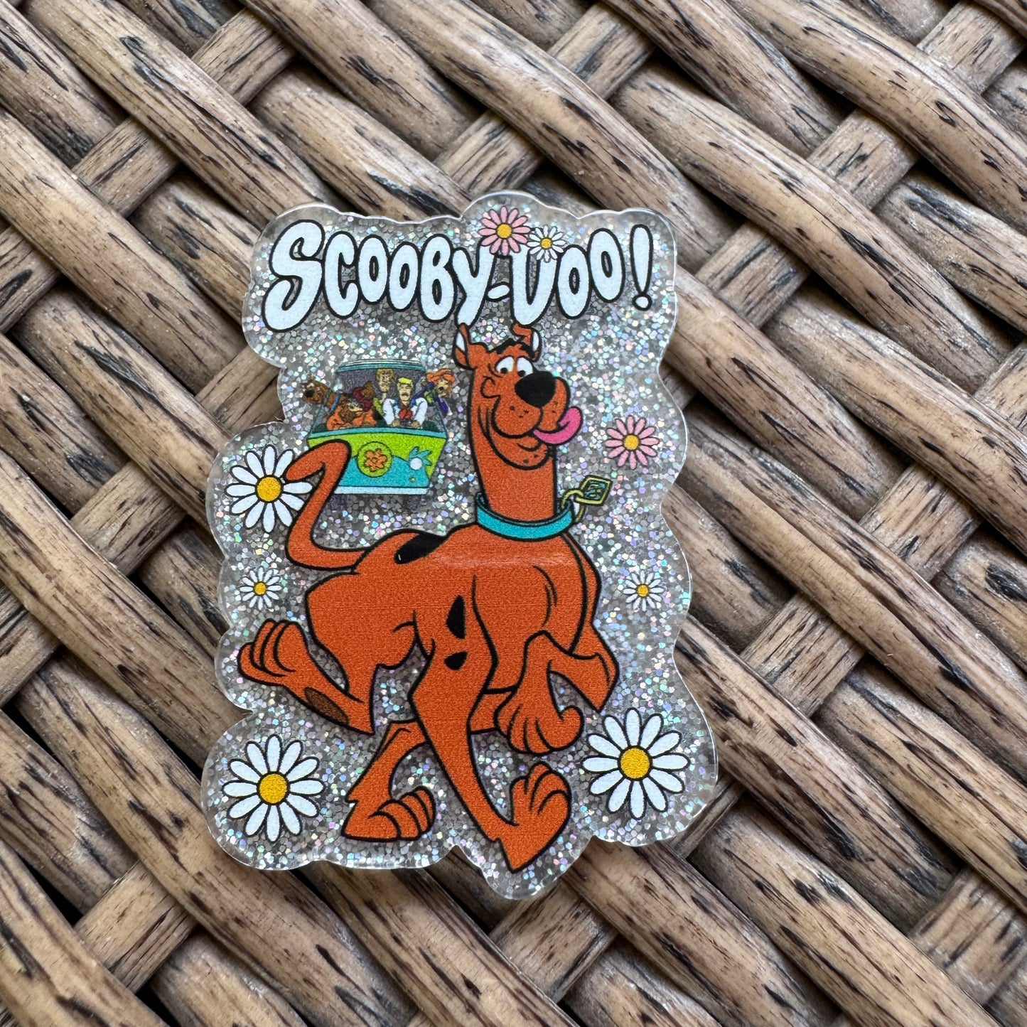 Scooby Doo,  Glitter Flatback,  Planar, Cabochon, Single Pc