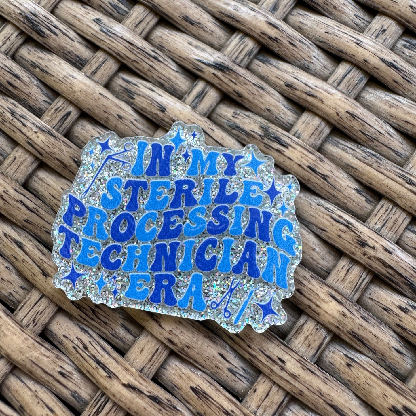 Sterile Processing Tech, Medical, Glitter Flatback,  Planar, Cabochon, Single Pc