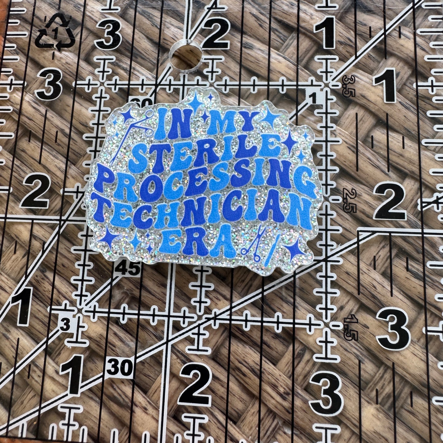 Sterile Processing Tech, Medical, Glitter Flatback,  Planar, Cabochon, Single Pc