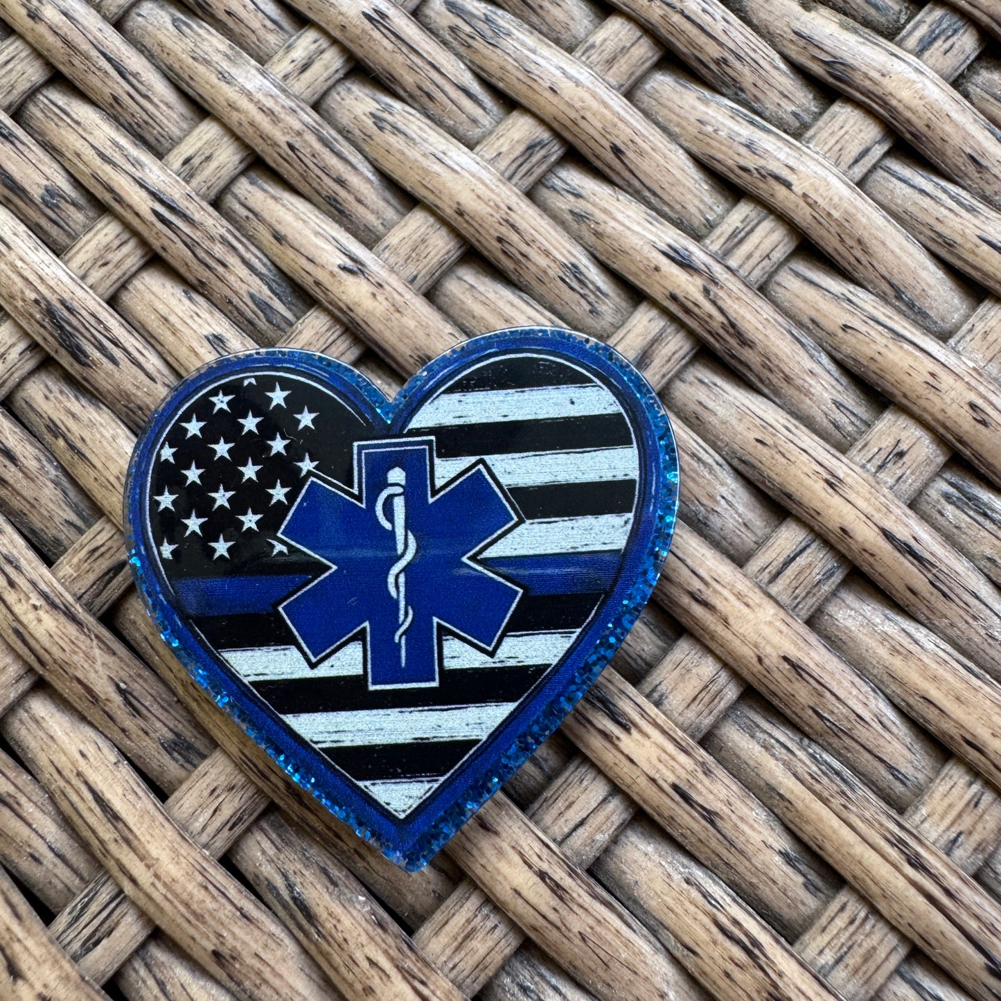 Paramedic, first responder, Medical, Glitter Flatback,  Planar, Cabochon, Single Pc