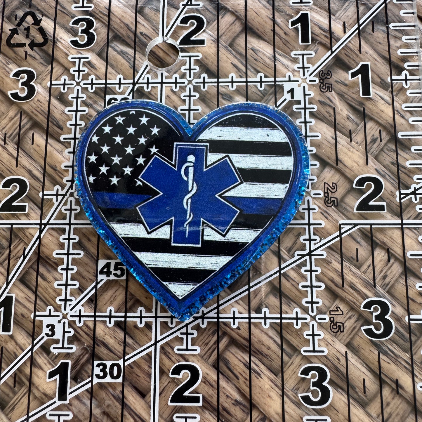 Paramedic, first responder, Medical, Glitter Flatback,  Planar, Cabochon, Single Pc