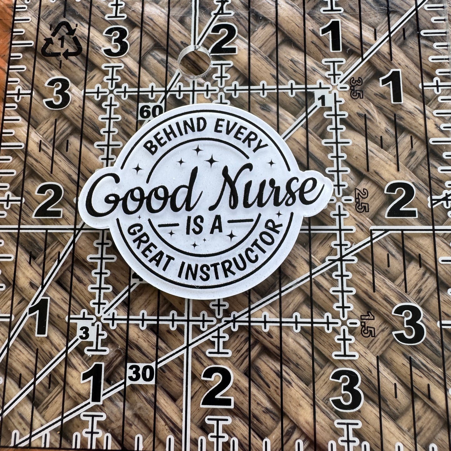 Behind Every Good Nurse, Medical, Glitter Flatback,  Planar, Cabochon, Single Pc