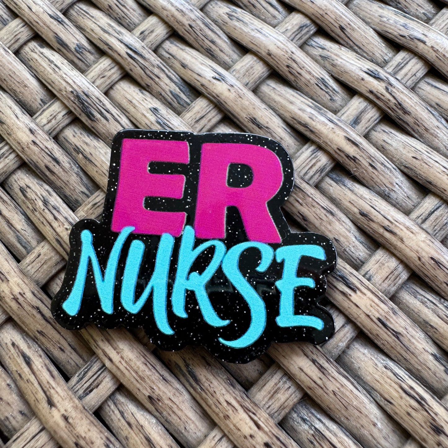 NP, Scrubs, Medical, Glitter Flatback,  Planar, Cabochon, Single Pc