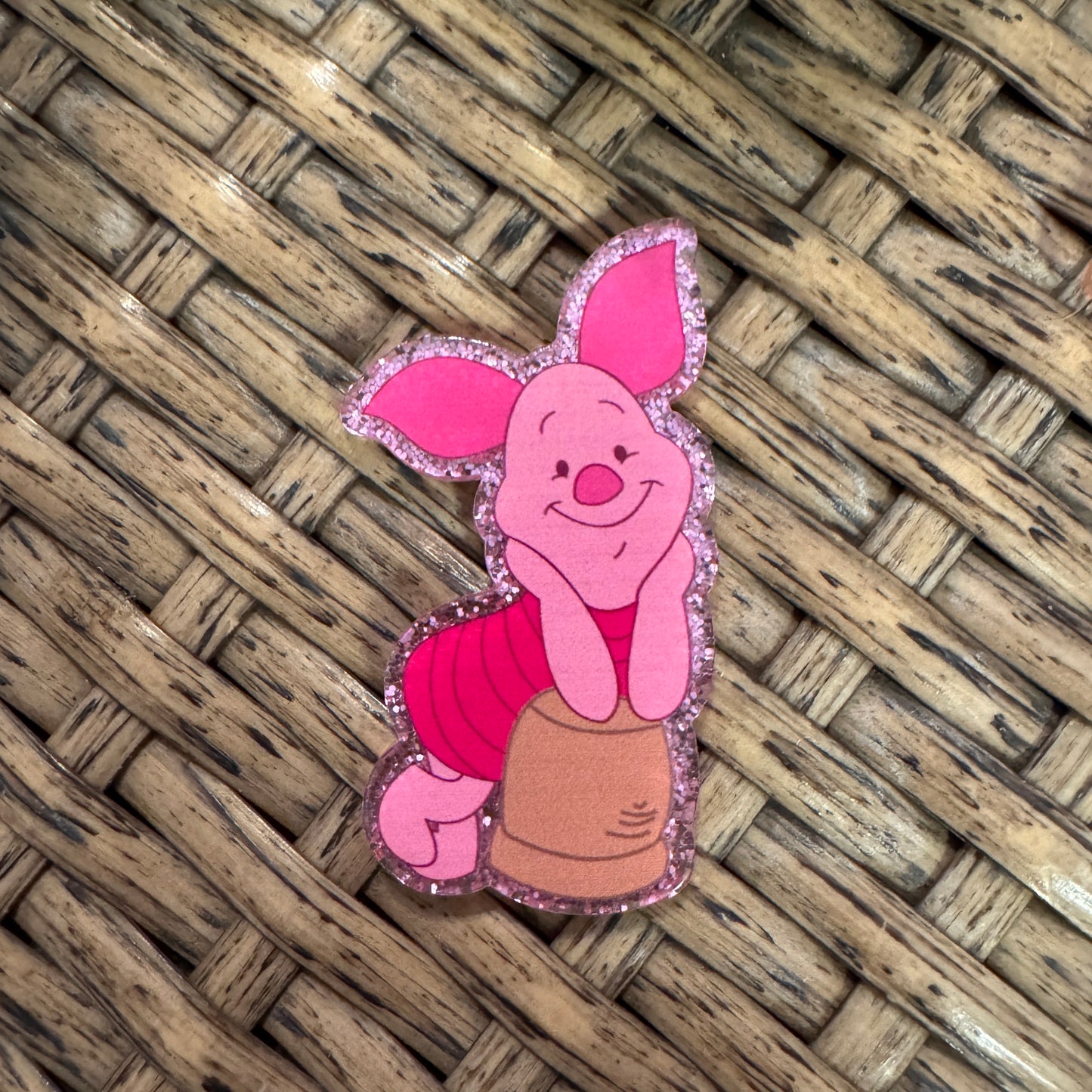 Pigglet Acrylic Flatback,  Planar, Cabochon, Single Pc.