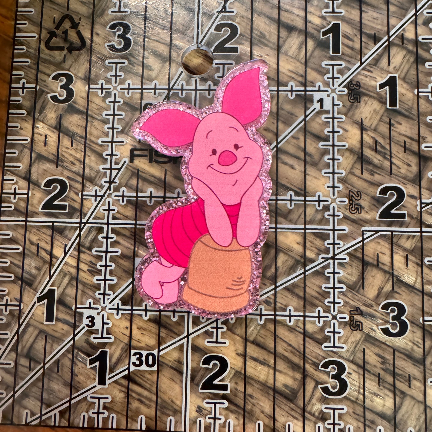 Pigglet Acrylic Flatback,  Planar, Cabochon, Single Pc.
