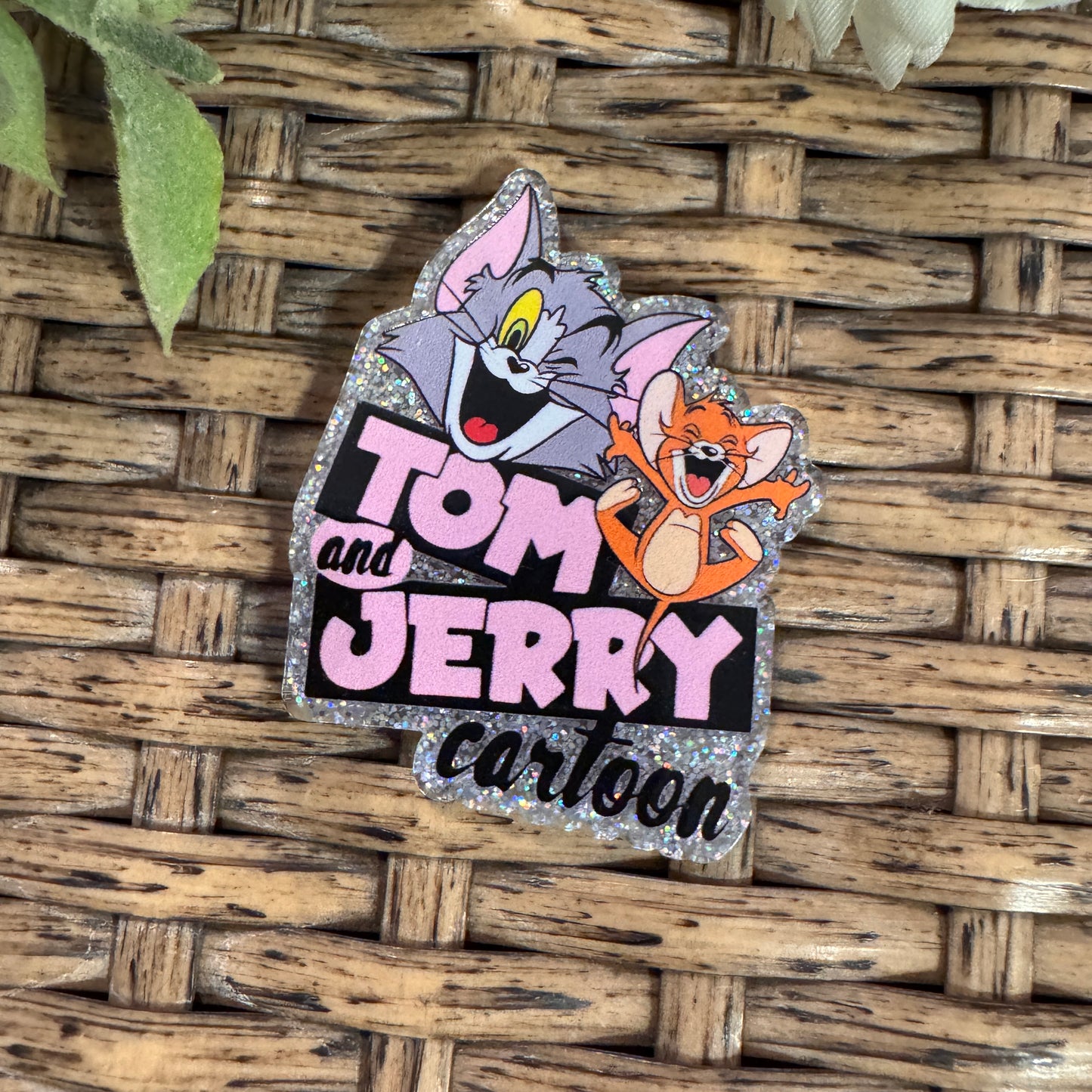 Tom and Jerry Acrylic Flatback,  Planar, Cabochon, Single Pc.