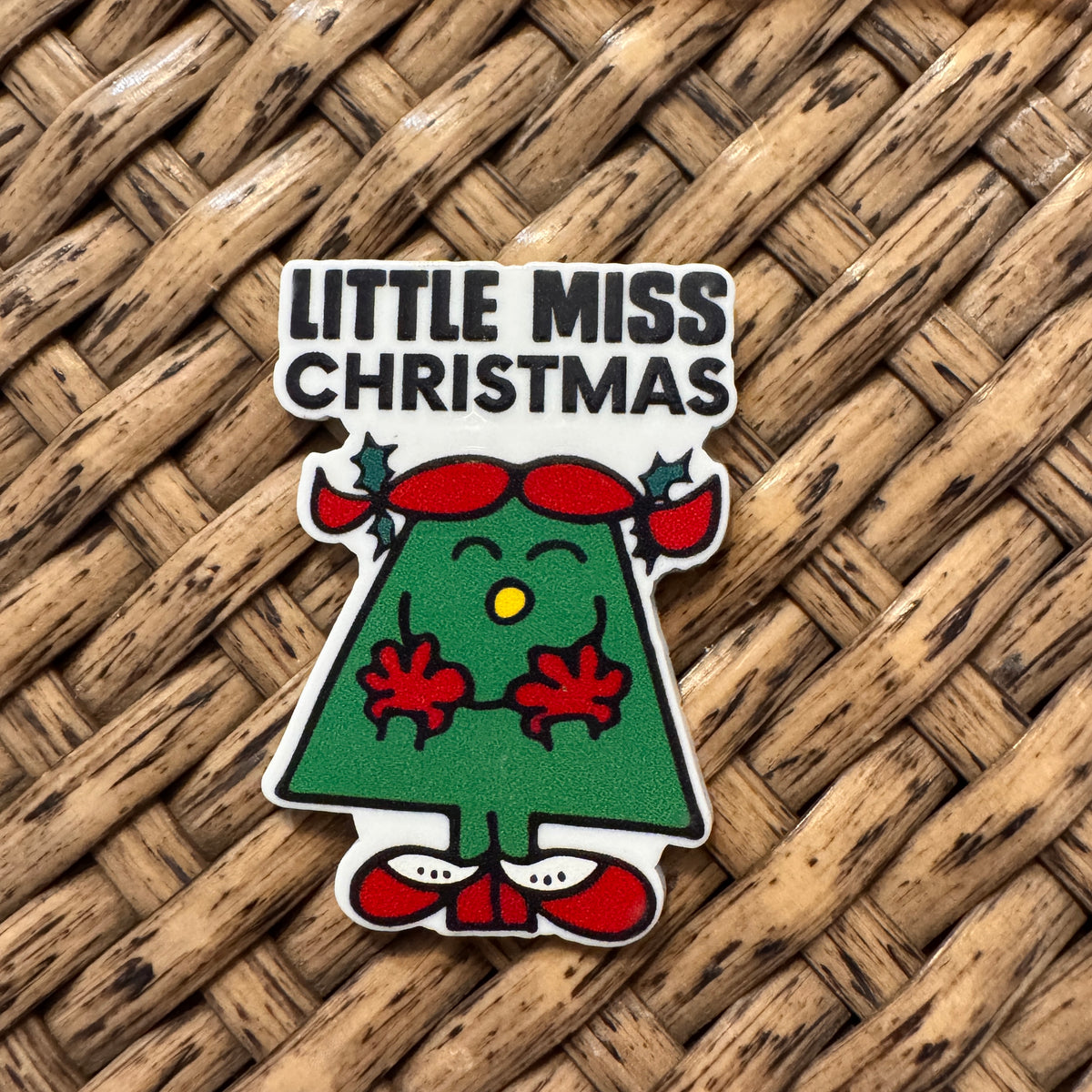 Acrylic Flatback Craft Embellishment - Little Miss Christmas
