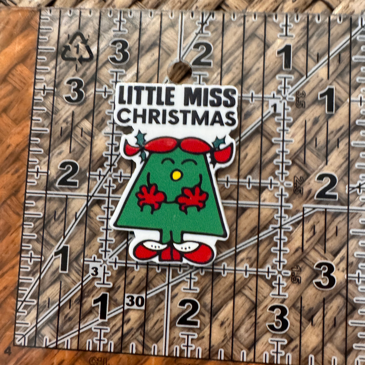 Acrylic Flatback Craft Embellishment - Little Miss Christmas