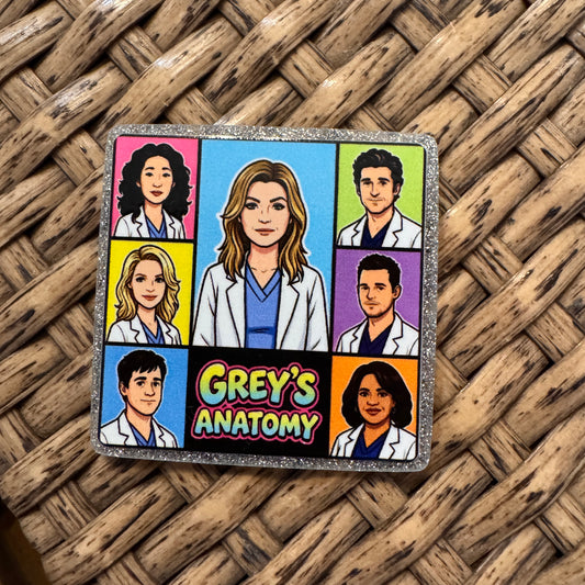 Acrylic Flatback Craft Embellishment - Greys Anatomy