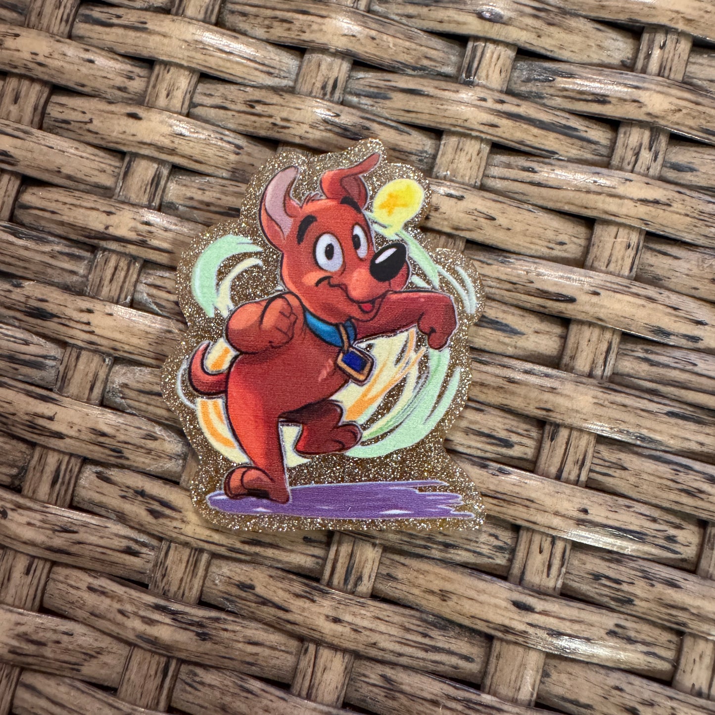 Scrappy Doo Acrylic Flatback,  Planar, Cabochon, Single Pc.