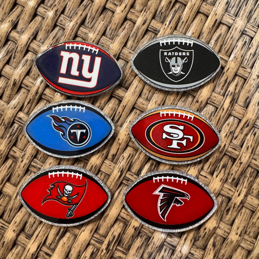 Acrylic Flatback Craft Embellishment - Football Team