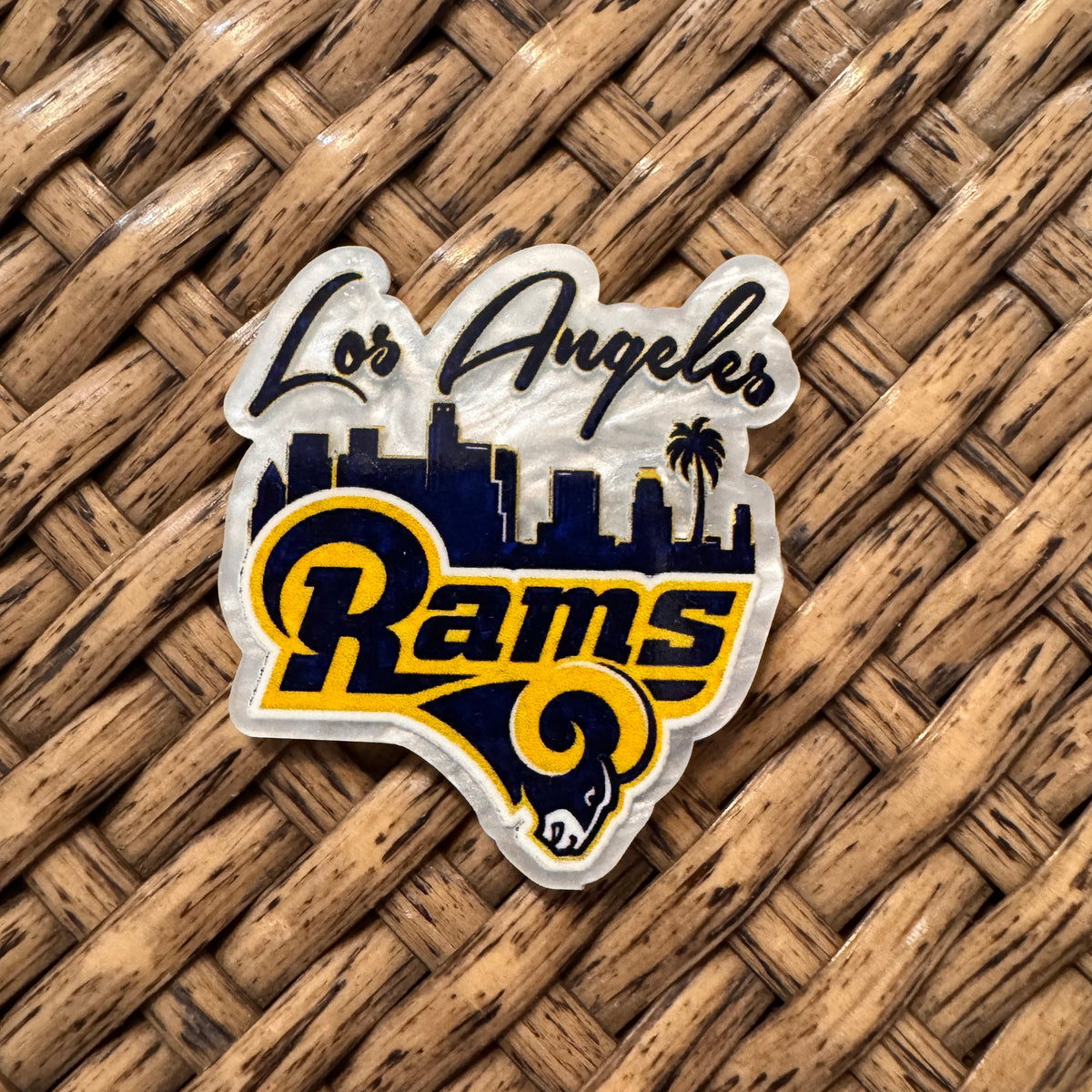 Acrylic Flatback Craft Embellishment - Rams Football