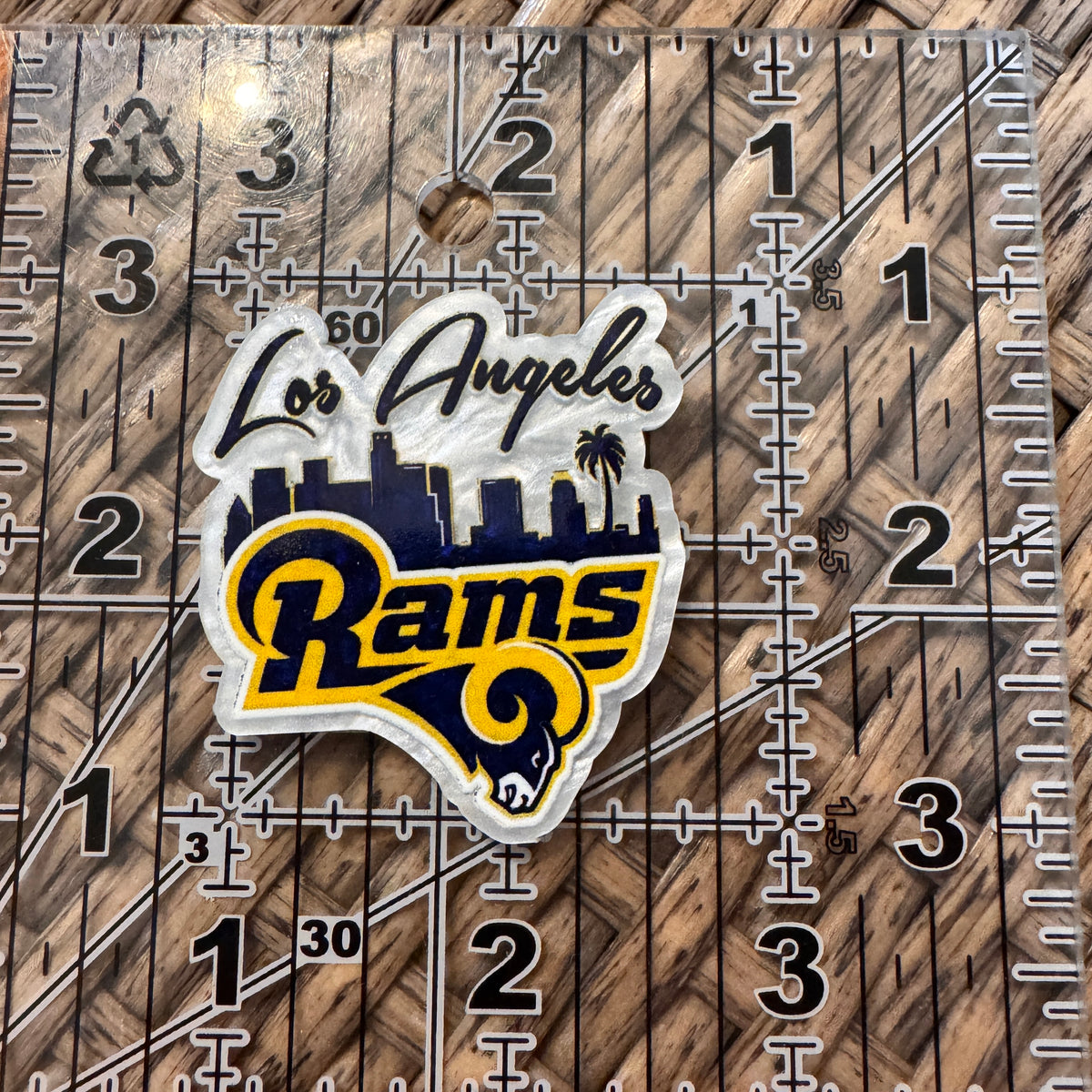 Acrylic Flatback Craft Embellishment - Rams Football