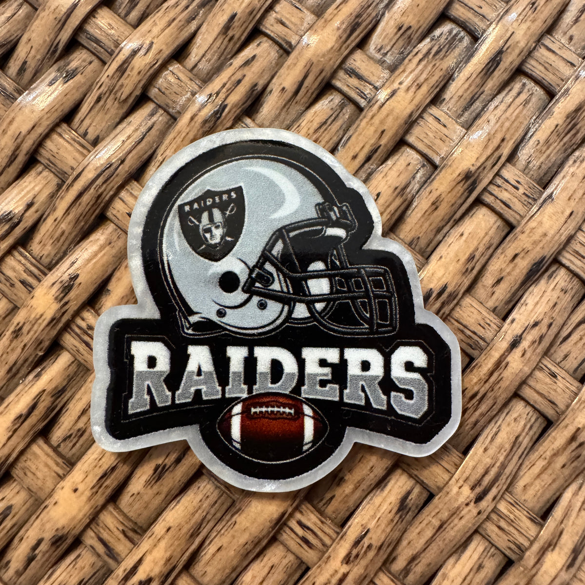 Acrylic Flatback Craft Embellishment - Football Raiders