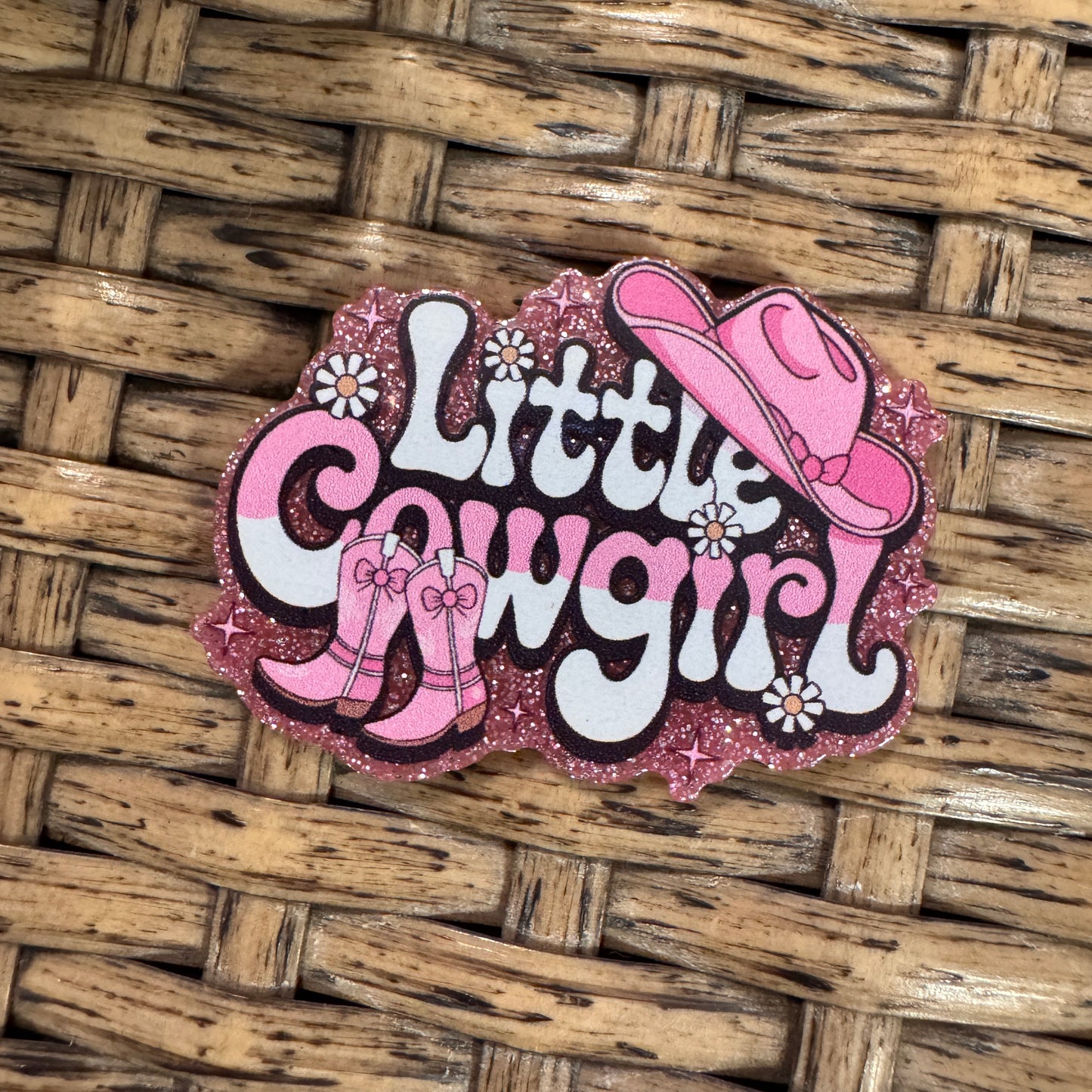 Litte Cowgirl Acrylic Flatback,  Planar, Cabochon, Single Pc.