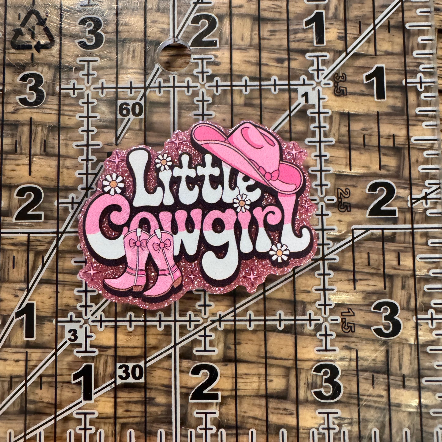 Litte Cowgirl Acrylic Flatback,  Planar, Cabochon, Single Pc.