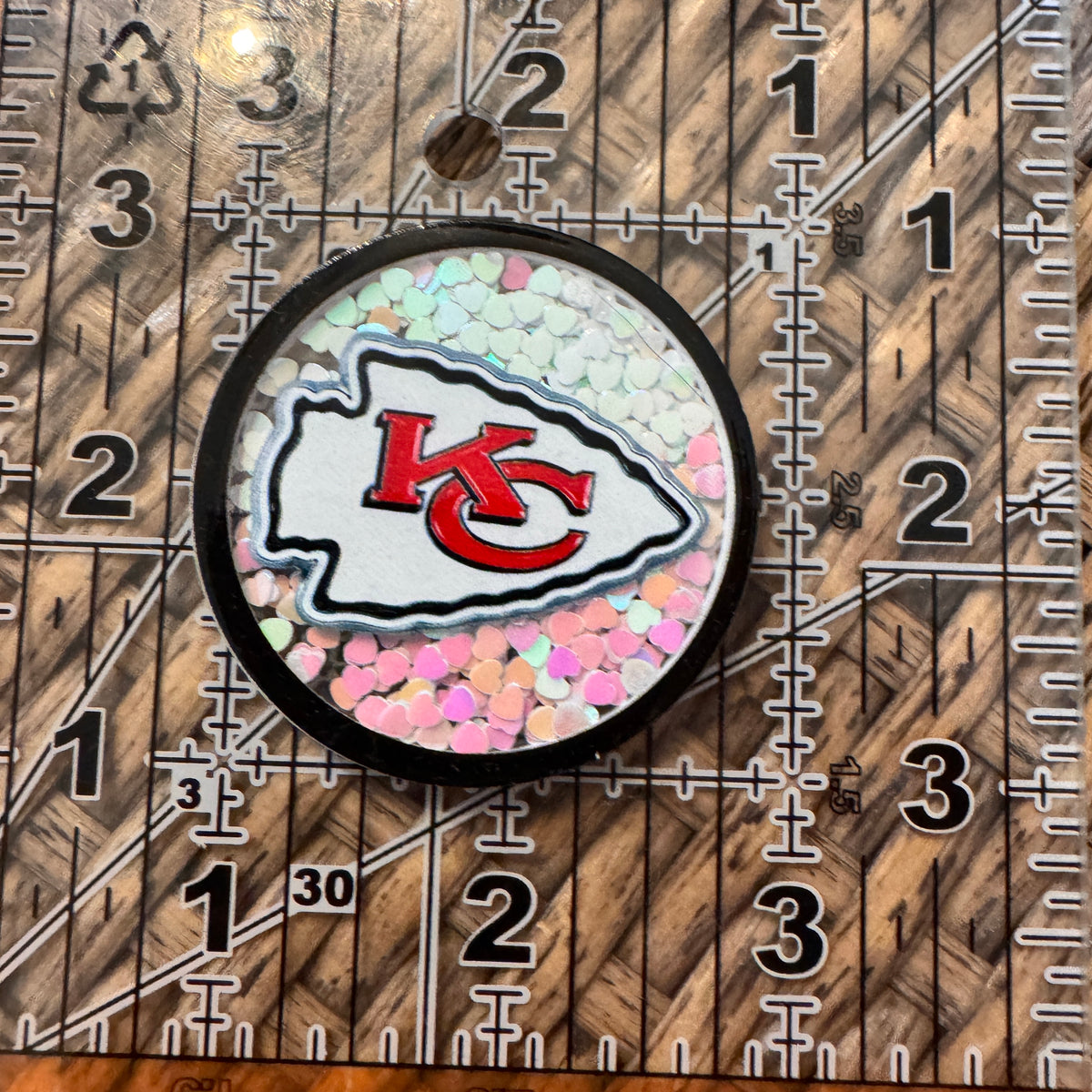 Acrylic Flatback Craft Embellishment - Football Chiefs SHAKER