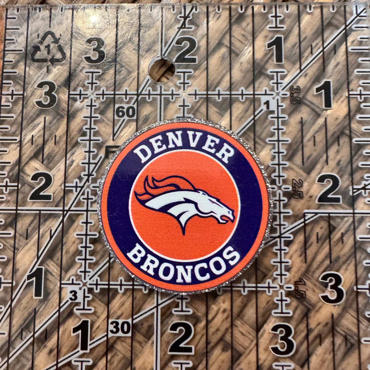 Acrylic Flatback Craft Embellishment - Football Denver