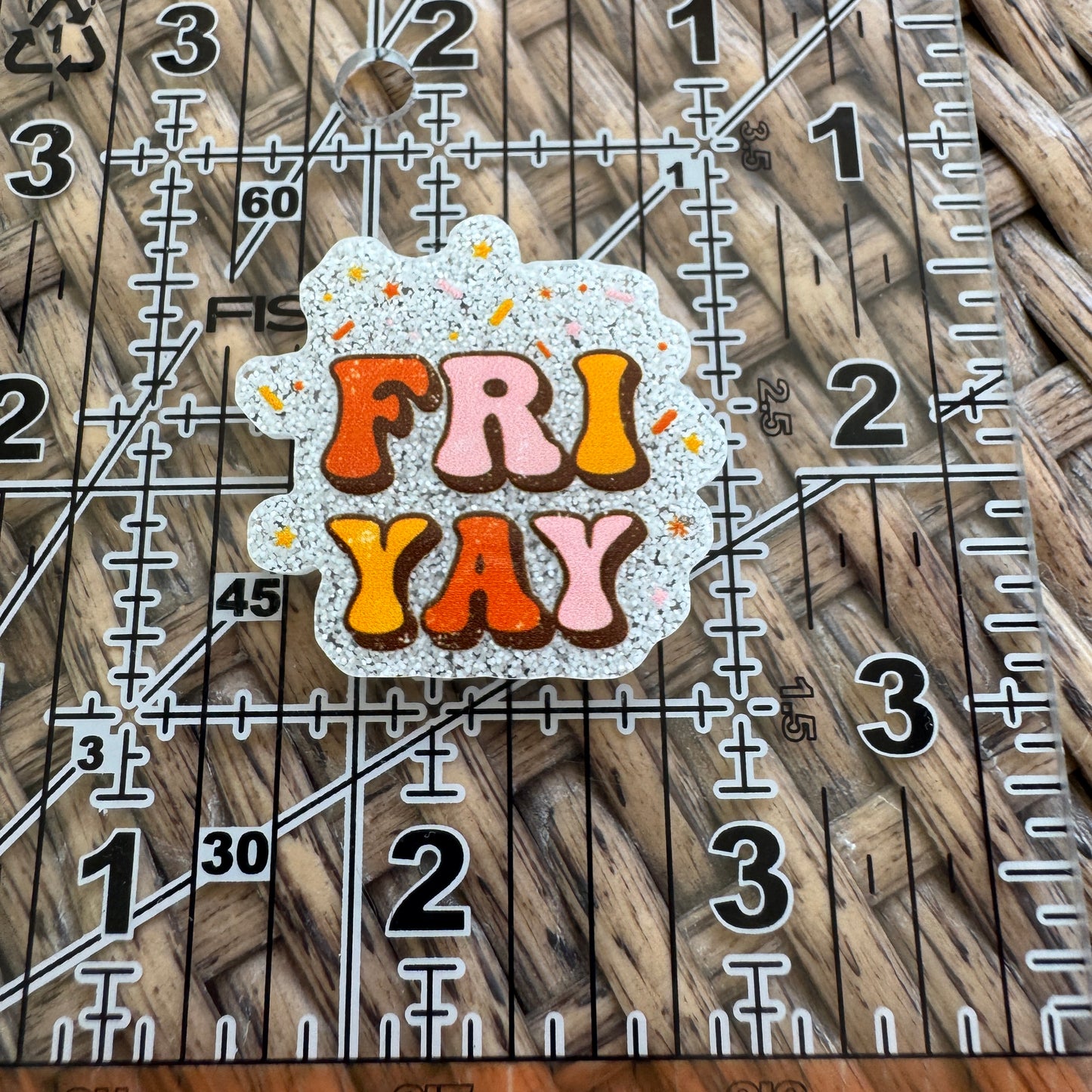 Fri-YAY Flatback,  Planar, Cabochon, Single Pc