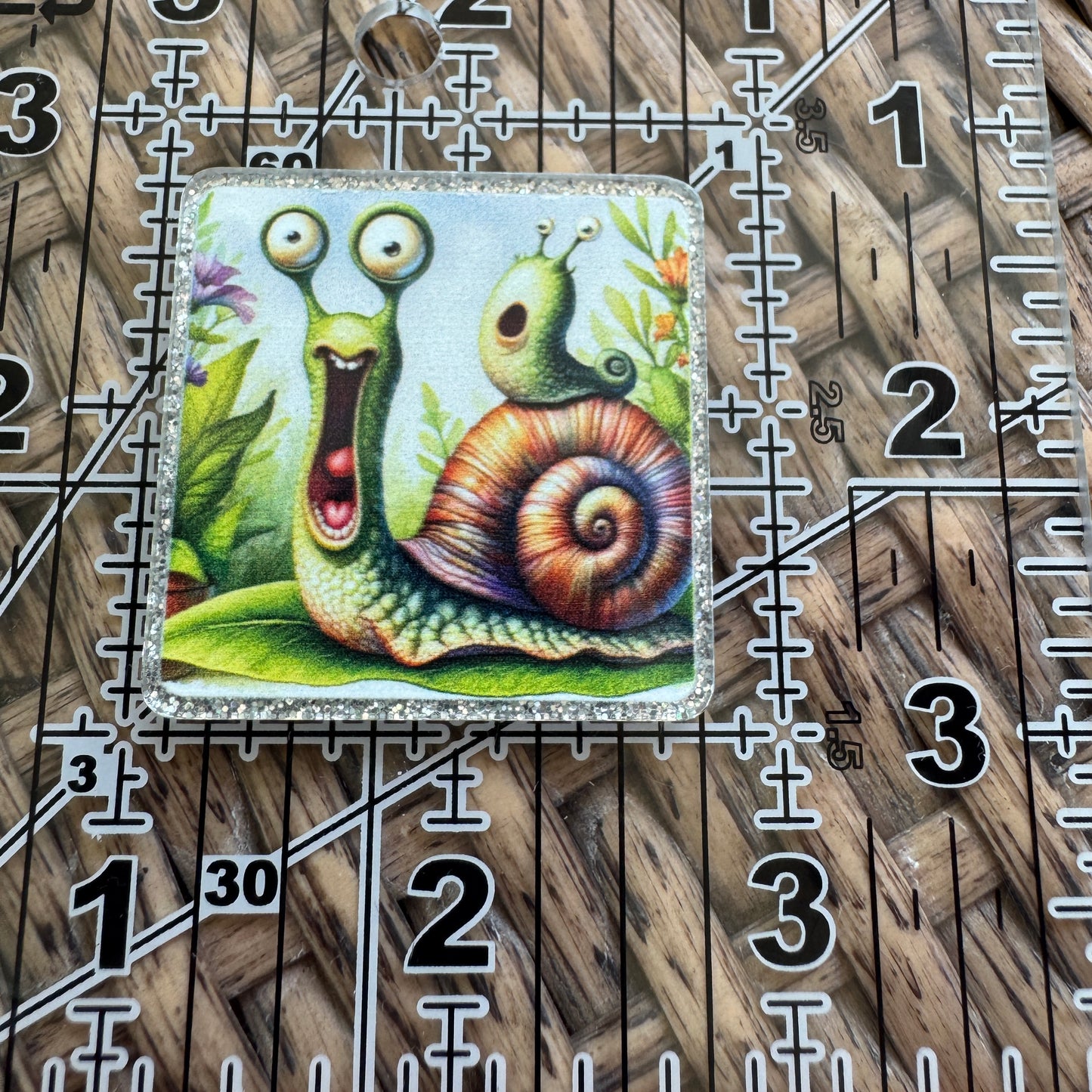 Funny Snail Flatback,  Planar, Cabochon, Single Pc