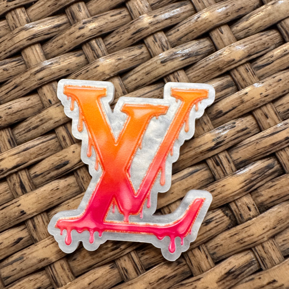 Acrylic Flatback Craft Embellishment - Designer Brand LV