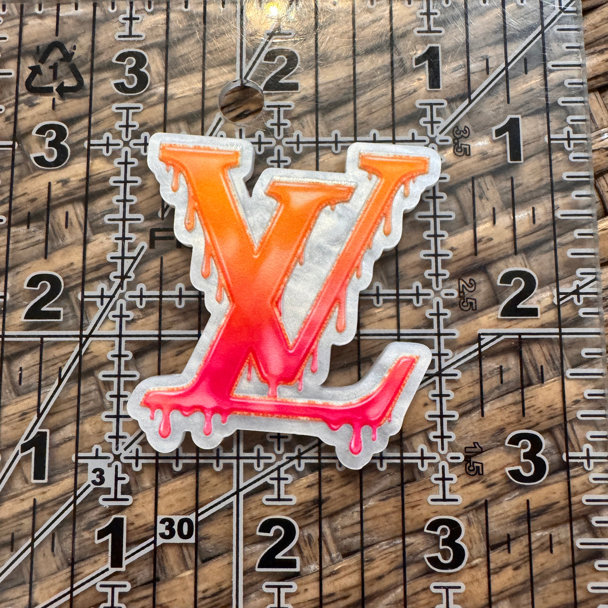 Acrylic Flatback Craft Embellishment - Designer Brand LV