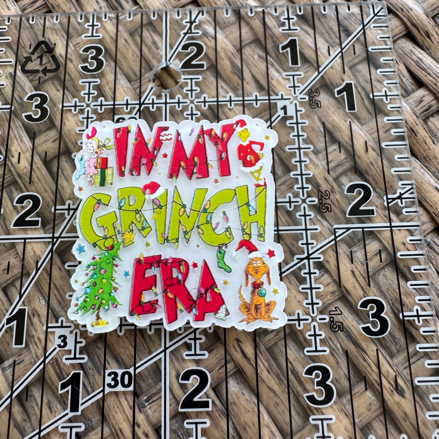 In My Grinch Era, Christmas, Flatback,  Planar, Cabochon, Single Pc (