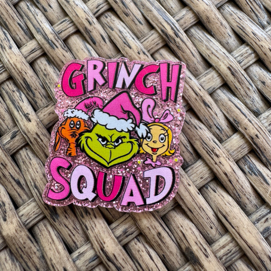 Grinch Squad, Christmas, Flatback,  Planar, Cabochon, Single Pc