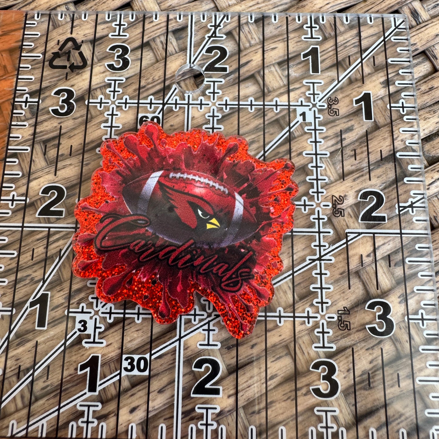 Football, Arizona Cardinals,  Flatback,  Planar, Cabochon, Single Pc