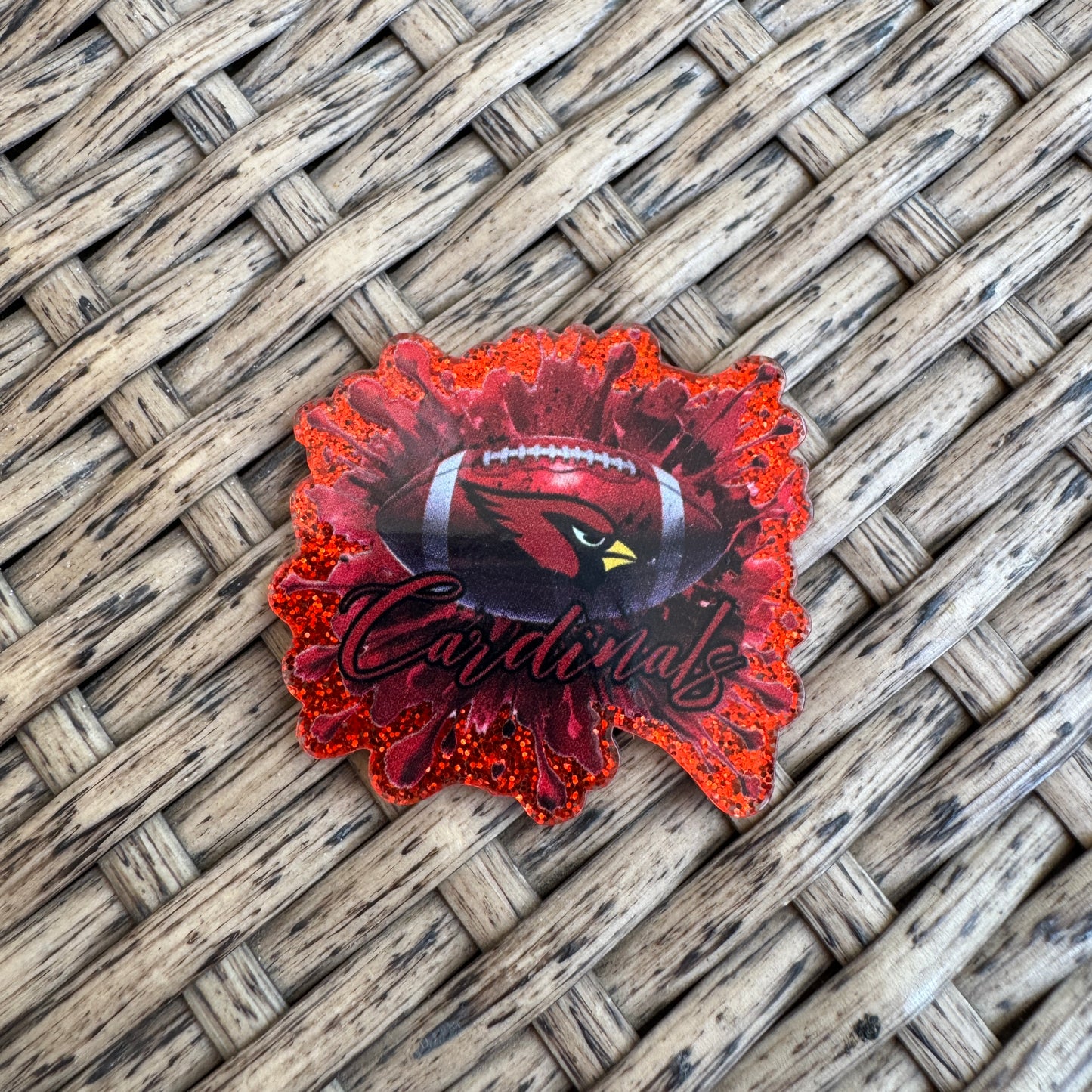 Football, Arizona Cardinals,  Flatback,  Planar, Cabochon, Single Pc