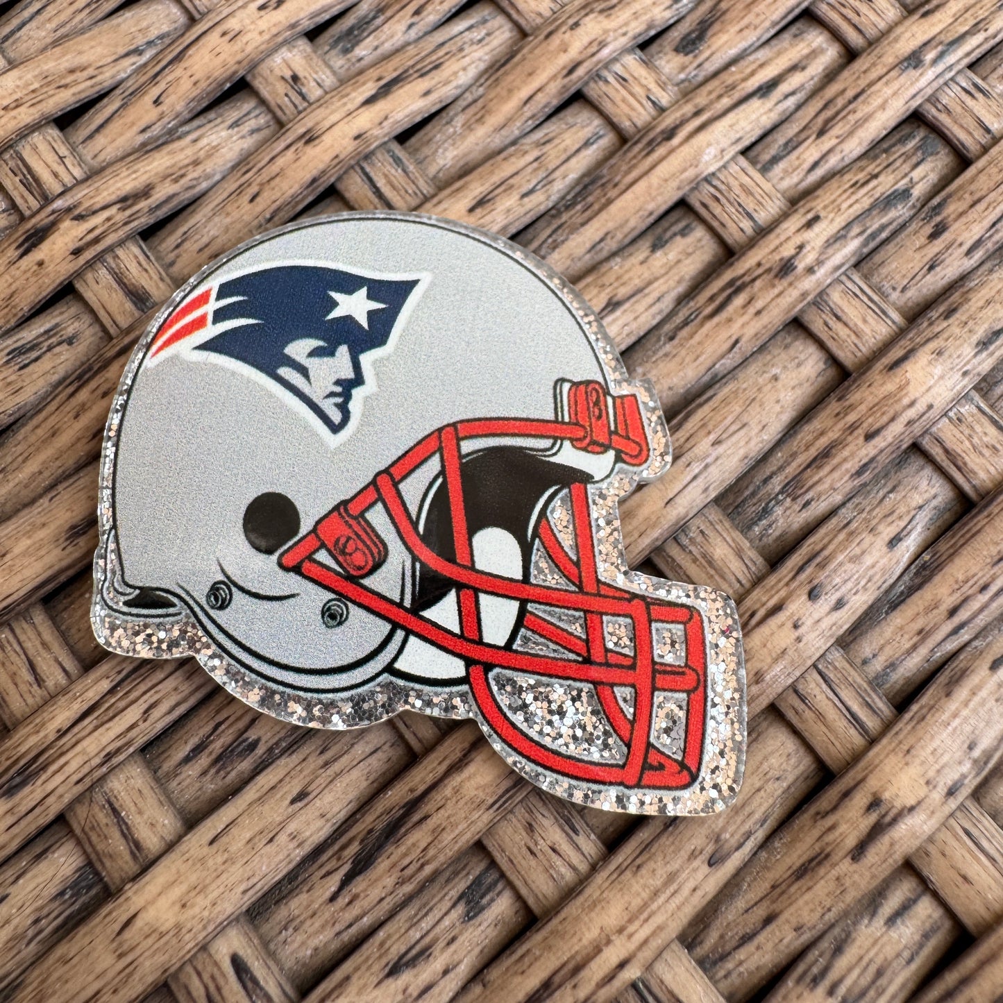 Football, Patriots Flatback,  Planar, Cabochon, Single Pc
