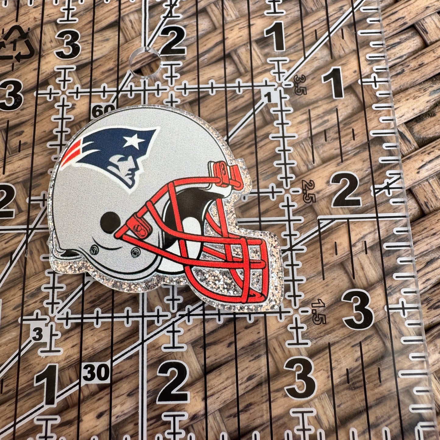Football, Patriots Flatback,  Planar, Cabochon, Single Pc