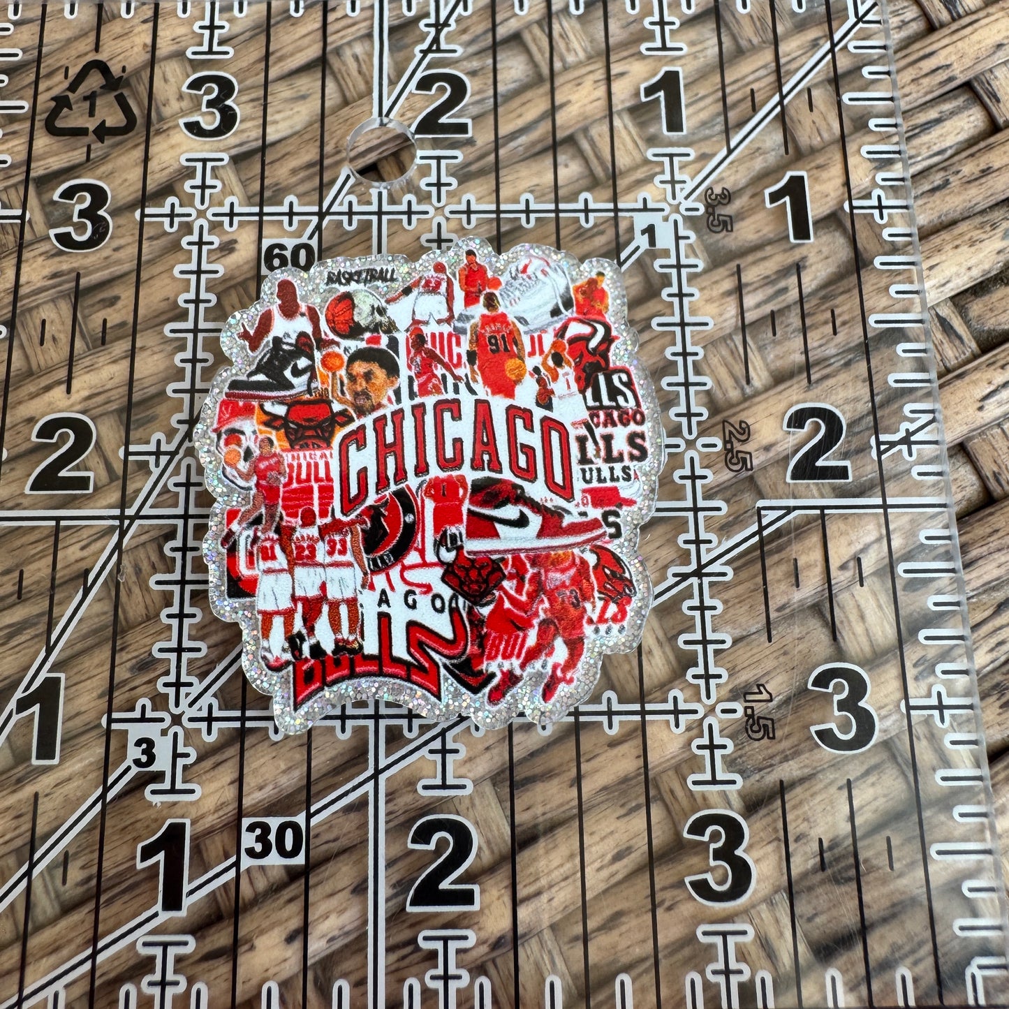 Basketball, Chicabo Bulls, Flatback, Planar, Cabochon, Single Pc