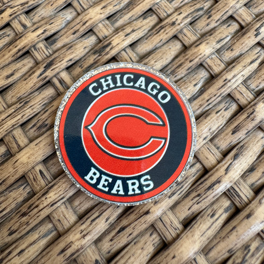 Chicago Bears, Football, Flatback, Planar, Cabochon, Single Pc.