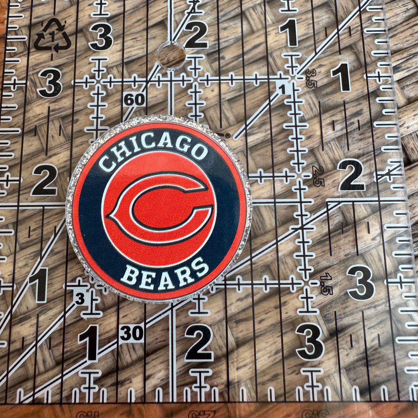 Chicago Bears, Football, Flatback, Planar, Cabochon, Single Pc.