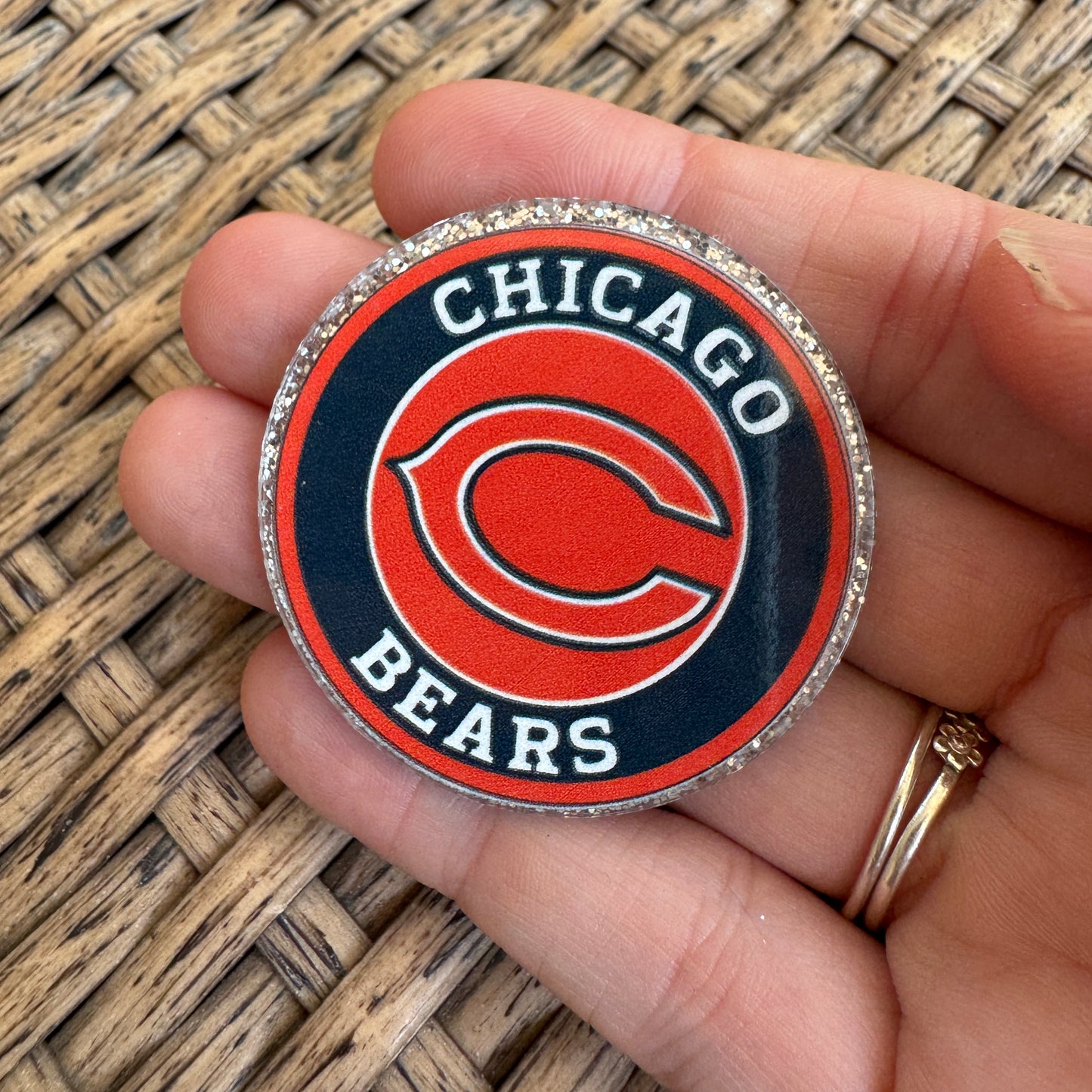 Chicago Bears, Football, Flatback, Planar, Cabochon, Single Pc.