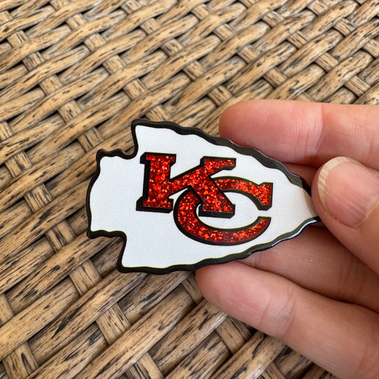 Arrowhead Kc Chiefs, Football, Planar, Cabochon, Single Pc.