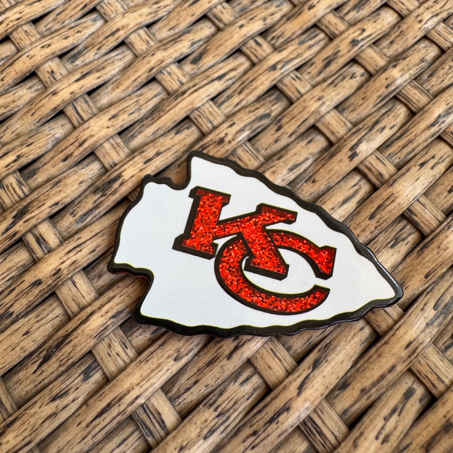 Arrowhead Kc Chiefs, Football, Planar, Cabochon, Single Pc.