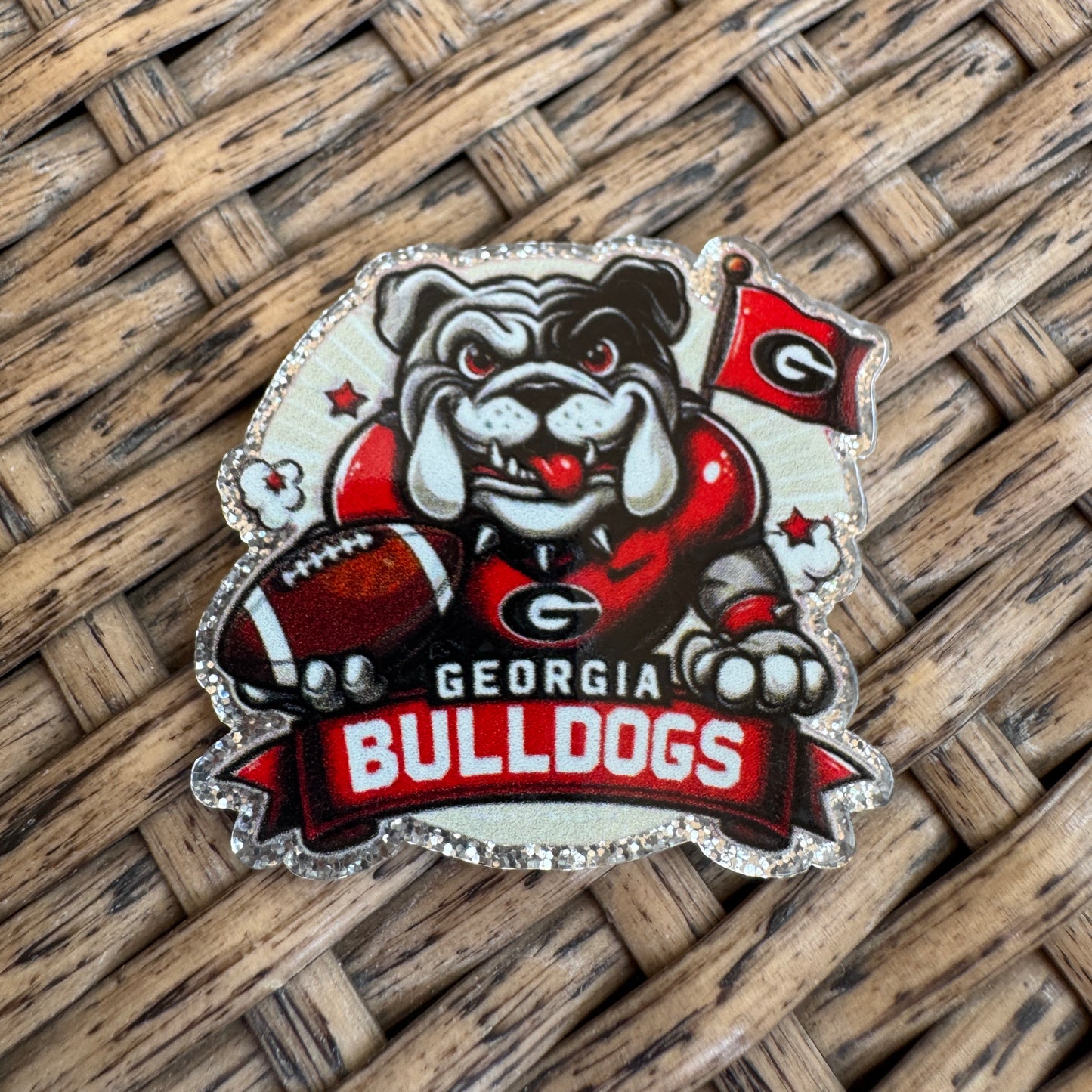 Georgia Bulldogs, Football, Planar, Cabochon, Single Pc.