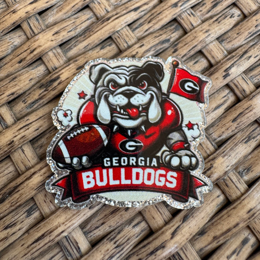 Georgia Bulldogs, Football, Planar, Cabochon, Single Pc.