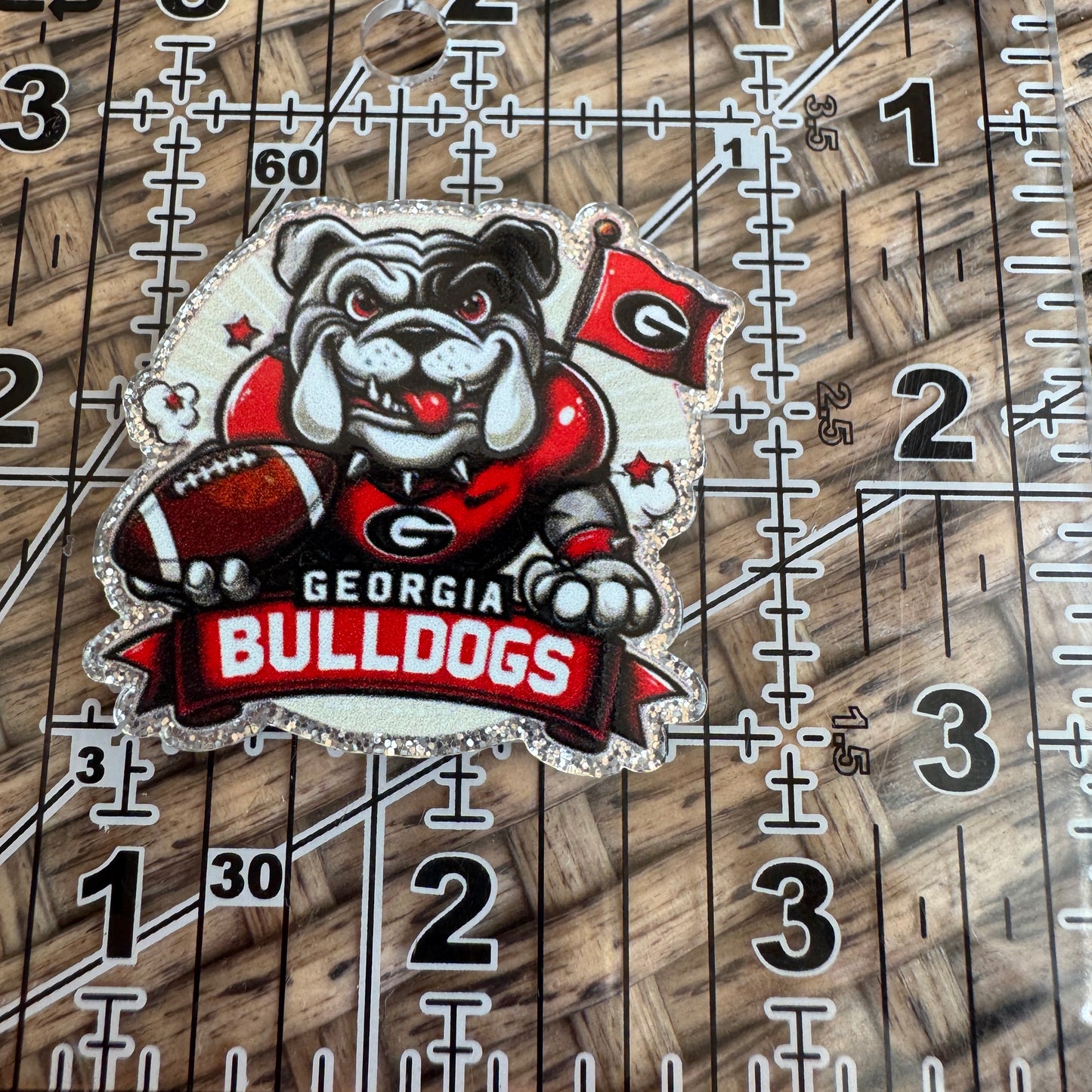 Georgia Bulldogs, Football, Planar, Cabochon, Single Pc.